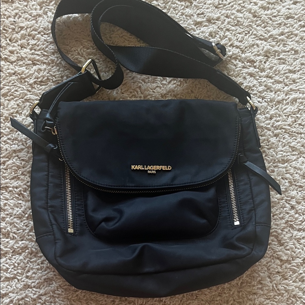Karl Lagerfeld Elegant Black Crossbody Bag